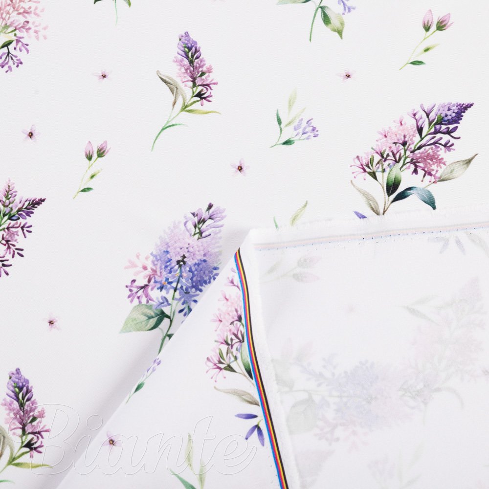 Teflonová látka na ubrusy TF-105 Šeříky na bílém - šířka 155 cm - detail 5 - Biante.cz