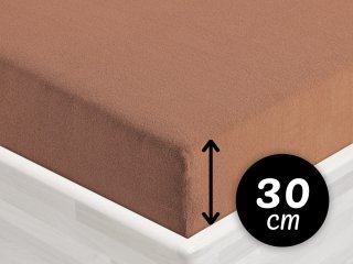 Froté napínacie prestieradlo na vysoký matrac FR-023 Orieškovo hnedé - Biante.sk Froté napínacie prestieradlo na vysoký matrac FR-023 Orieškovo hnedé - Biante.sk