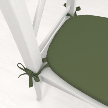 Oblý podsedák Rongo RG-081 Tmavý olivově zelený - 39x37x3 cm - detail 1 - Biante.cz Oblý podsedák Rongo RG-081 Tmavý olivově zelený - 39x37x3 cm - detail 1 - Biante.cz