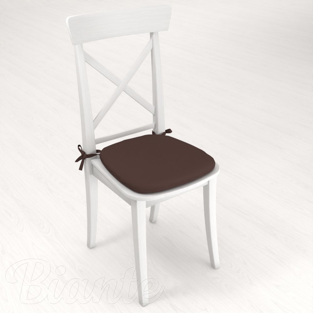 Oblý podsedák Rongo RG-015 Tmavě hnědý - 39x37x3 cm - detail 2 - Biante.cz