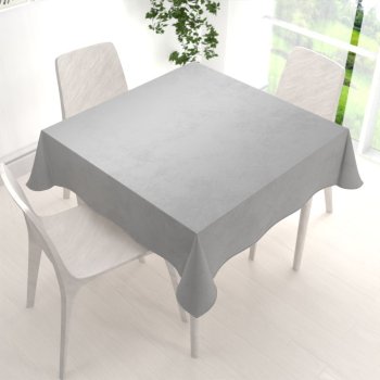 Velký sametový čtvercový ubrus Velvet Premium SVP-027 Světle šedý - detail 1 - Biante.cz Velký sametový čtvercový ubrus Velvet Premium SVP-027 Světle šedý - detail 1 - Biante.cz