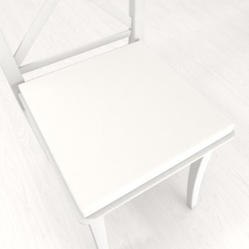 Čtvercový podsedák Rongo RG-032 Krémově bílý - 38x38x3 cm - Biante.cz