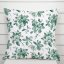 Dekorační povlak na polštář TF-091 Zelené květiny na bílém - Biante.cz