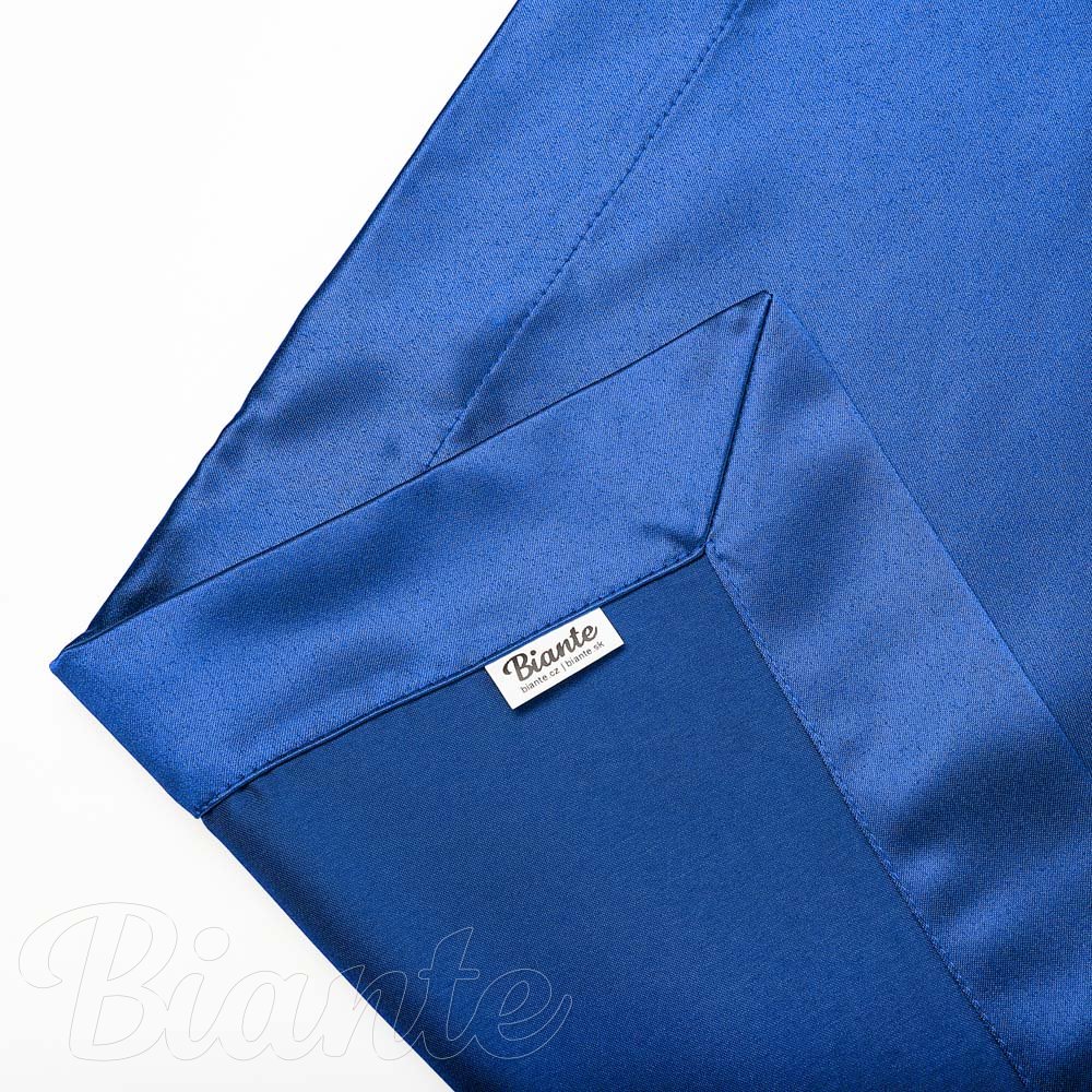 Saténový přehoz/běhoun na postel Satén LUX-053 Královská modrá - detail 1 - Biante.cz