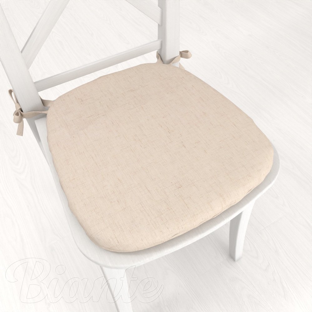 Oblý podsedák Elen PM-128 Prírodná režná - 39x37x3 cm - Biante.sk