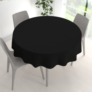 Velký teflonový kulatý ubrus TF-108 Černý bez vzoru - detail 1 - Biante.cz Velký teflonový kulatý ubrus TF-108 Černý bez vzoru - detail 1 - Biante.cz