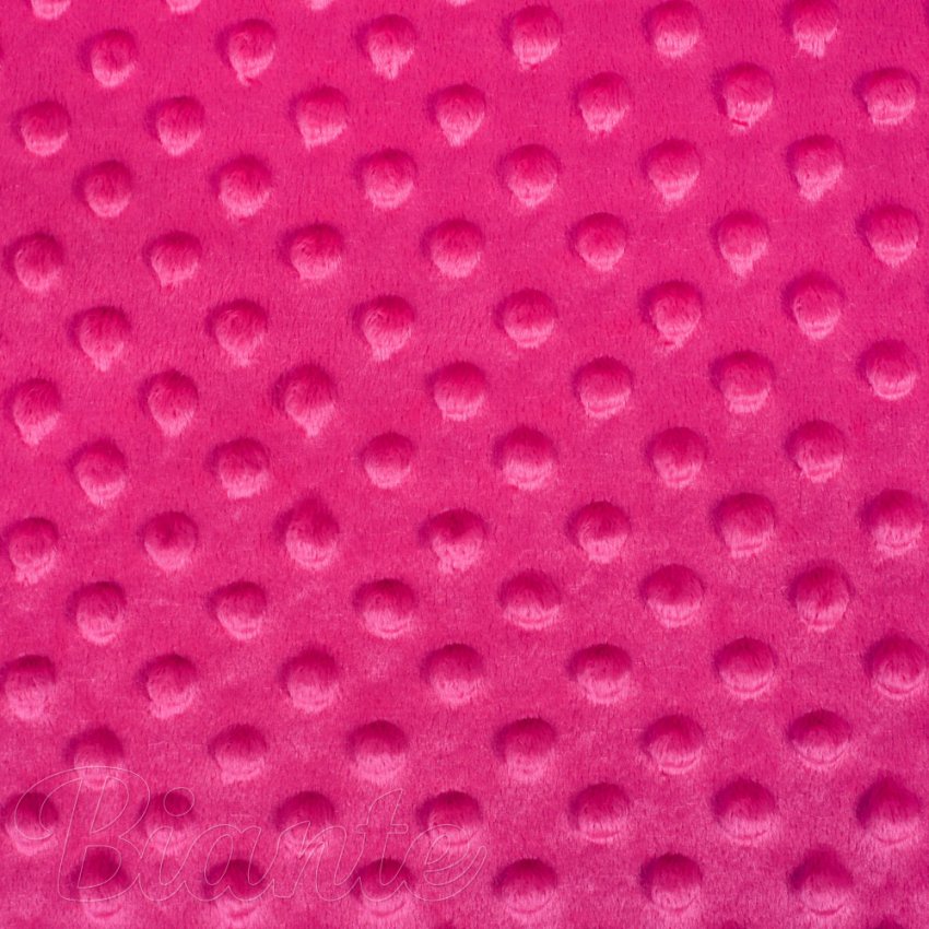 Dětská látka Minky 3D puntíky MKP-018 Purpurová - šířka 150 cm - detail 6 - Biante.cz