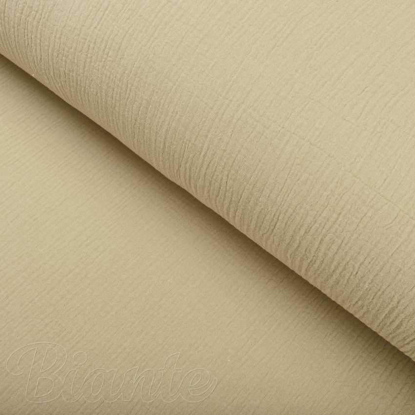 Mušelín dvojitá gázovina MSN-056 Pískově béžová - metráž šířka 140 cm - detail 4 - Biante.cz