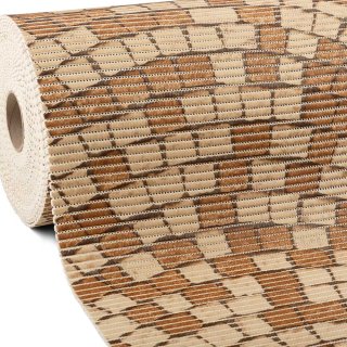 Kúpeľňová penová rohož / predložka PRO-039 Hnedo-béžová dlažobná kocka - metráž šírka 65 cm - Biante.sk Kúpeľňová penová rohož / predložka PRO-039 Hnedo-béžová dlažobná kocka - metráž šírka 65 cm - Biante.sk