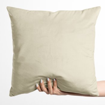 Sametový povlak na polštář Velvet Premium SVP-003 Smetanový 40x40 cm - SKLADEM