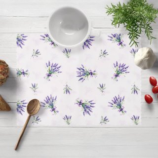 Teflonové prostírání na stůl TF-128 Snítky levandulí na bílém - Biante.cz Teflonové prostírání na stůl TF-128 Snítky levandulí na bílém - Biante.cz