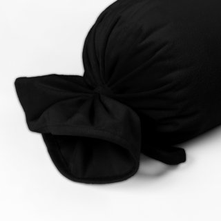 Zamatový vankúš valec bonbon Velvet Prémium SVP-041 Čierny - detail 1 - Biante.sk
