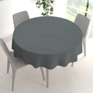Kulatý ubrus/imitace broušené kůže Alcantara ALC-019 Antracitově šedý - detail 1 - Biante.cz