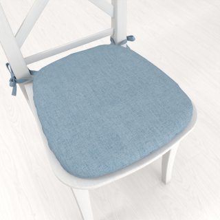 Oblý podsedák BKW-210 Světle modrý žíhaný - 39x37x3 cm - Biante.cz