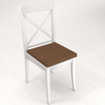 Čtvercový podsedák z imitace broušené kůže Alcantara ALC-022 Hnědý - 38x38x3 cm - detail 1 - Biante.cz Čtvercový podsedák z imitace broušené kůže Alcantara ALC-022 Hnědý - 38x38x3 cm - detail 1 - Biante.cz