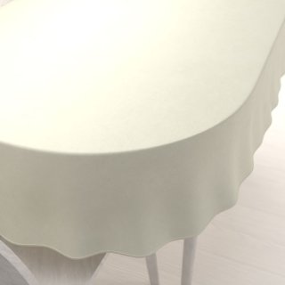 Sametový oválný ubrus Velvet Premium SVP-003 Smetanový - Biante.cz
