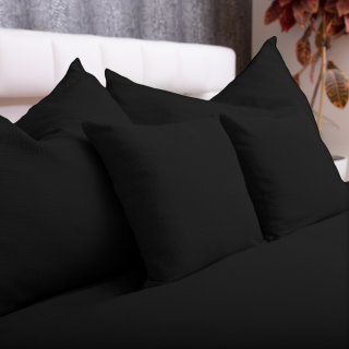 Mušelínové posteľné obliečky MSN-087 Čierne - detail 1 - Biante.sk