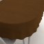 Oválný ubrus/imitace broušené kůže Alcantara ALC-017 Hnědý rezavý - Biante.cz