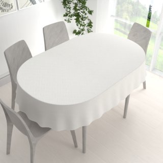 Teflonový oválný ubrus Milano TF-049 - smetanový - detail 1 - Biante.cz