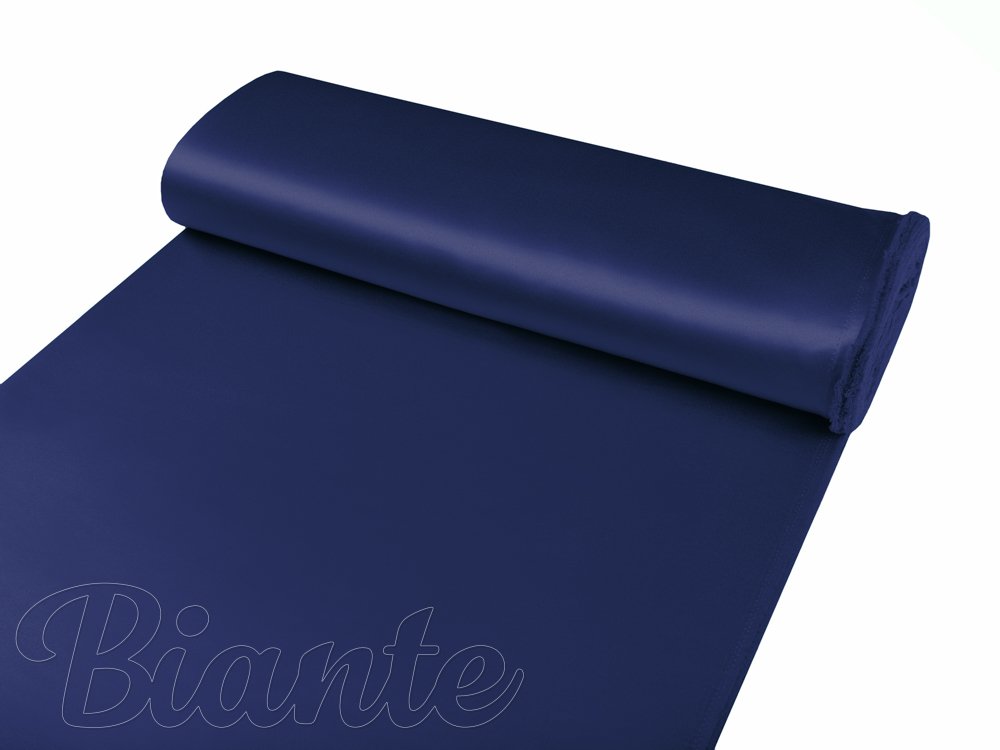 Látka polyesterový satén LUX-L039 Námořnická modrá - šířka 150 cm - detail 3 - Biante.cz Látka polyesterový satén LUX-L039 Námořnická modrá - šířka 150 cm - detail 3 - Biante.cz