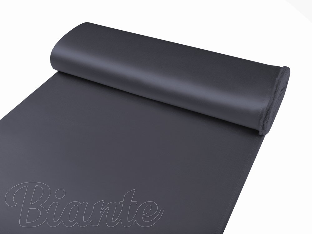 Látka polyesterový satén LUX-L056 Antracitově šedá - šířka 150 cm - detail 3 - Biante.cz Látka polyesterový satén LUX-L056 Antracitově šedá - šířka 150 cm - detail 3 - Biante.cz
