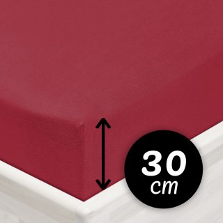 Jersey napínací prostěradlo na vysokou matraci JR-010 Vínové - Biante.cz