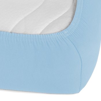 Jersey napínacie prestieradlo JR-014 Nebesky modré - detail 1 - Biante.sk