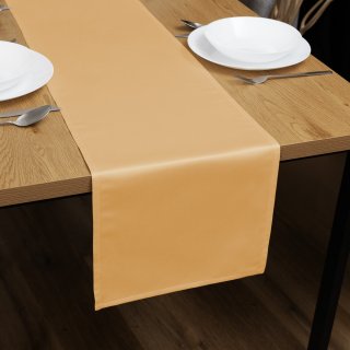 Saténový běhoun na stůl polyesterový Satén LUX-063 Světle zlatý - Biante.cz