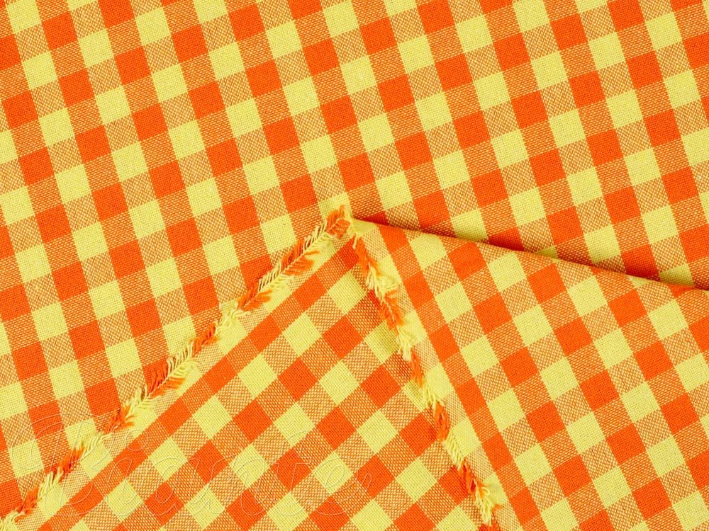 Bavlněná látka Olivia OL-006 Oranžovo-žlutá kostka malá- šířka 150 cm - detail 3 - Biante.cz Bavlněná látka Olivia OL-006 Oranžovo-žlutá kostka malá- šířka 150 cm - detail 3 - Biante.cz