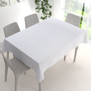 Teflonový obdélníkový ubrus TF-078 Ornamenty - studená bílá - detail 1 - Biante.cz