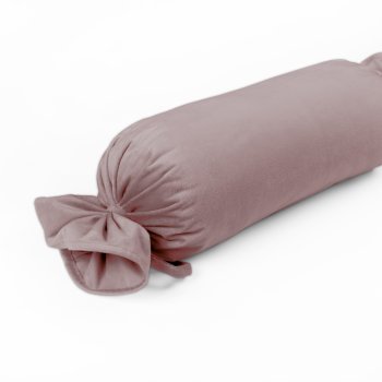 Sametový polštář válec bonbon Velvet Premium SVP-031 Tmavě starorůžový - Biante.cz