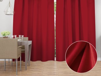 Sametový závěs Velvet Premium SVP-038 Sytě červený - šířka 135 cm - Biante.cz
