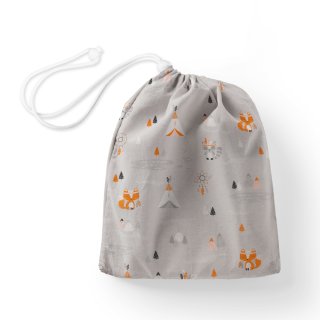 Bavlněný pytlík/sáček na přezůvky Sandra SA-699 Oranžová zvířátka Indiáni na šedém - Biante.cz Bavlněný pytlík/sáček na přezůvky Sandra SA-699 Oranžová zvířátka Indiáni na šedém - Biante.cz