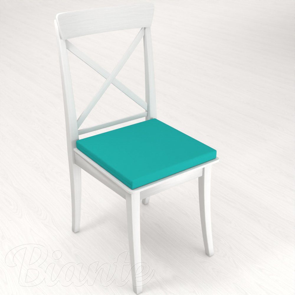 Čtvercový podsedák Rongo RG-020 Tyrkysový - 38x38x3 cm - detail 1 - Biante.cz