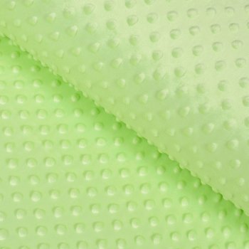 Dětská látka Minky 3D puntíky MKP-005 Pastelová světle zelená - šířka 150 cm