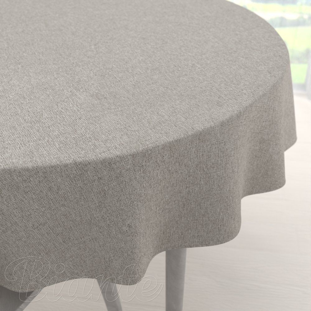 Dekorační kulatý ubrus BKT-552 Přírodní režná - Biante.cz