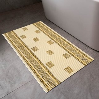 Koupelnová pěnová rohož / předložka PRO-099 Antický vzor béžový - metráž šířka 65 cm - detail 1 - Biante.cz
