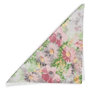 Bavlnená šatka Sandra SA-704 Maľované ružovo-červené kvety na sivom - detail 1 - Biante.sk Bavlnená šatka Sandra SA-704 Maľované ružovo-červené kvety na sivom - detail 1 - Biante.sk