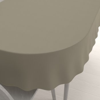 Velký oválný bavlněný saténový ubrus ST-021 Latte - Biante.cz Velký oválný bavlněný saténový ubrus ST-021 Latte - Biante.cz