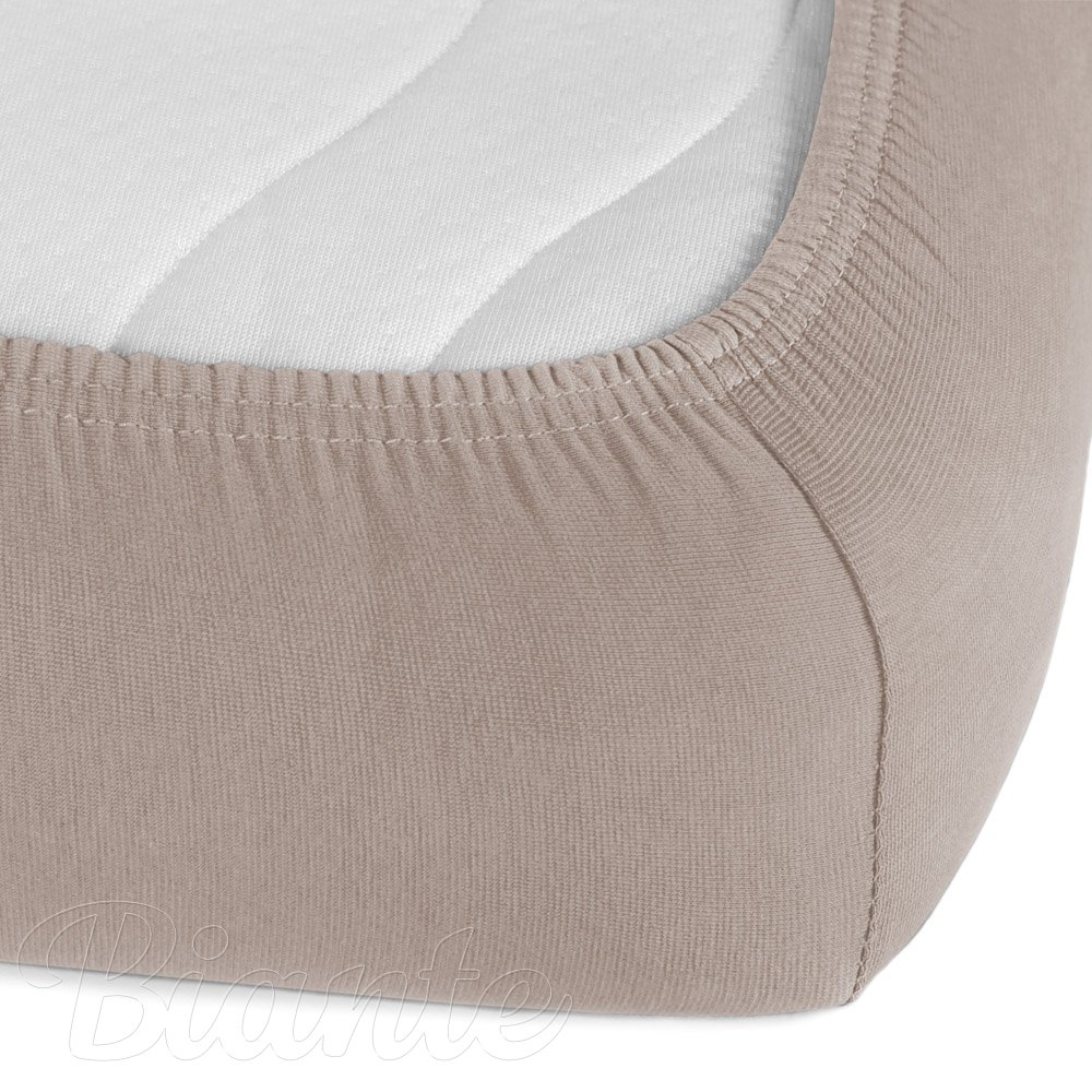 Dětské jersey napínací prostěradlo do postýlky JR-027 Šedohnědé - detail 2 - Biante.cz