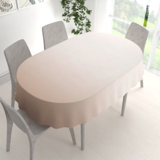 Velký teflonový oválný ubrus TF-096 Pudrově béžový bez vzoru - detail 1 - Biante.cz Velký teflonový oválný ubrus TF-096 Pudrově béžový bez vzoru - detail 1 - Biante.cz