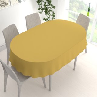 Dekorační oválný ubrus Rongo RG-098 Hořčicový - detail 1 - Biante.cz