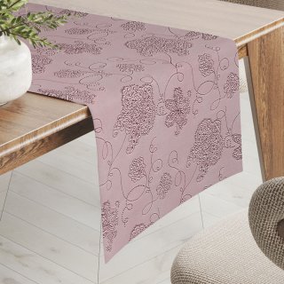 Teflonový běhoun na stůl TF-077 Květované ornamenty na starorůžovém - Biante.cz Teflonový běhoun na stůl TF-077 Květované ornamenty na starorůžovém - Biante.cz