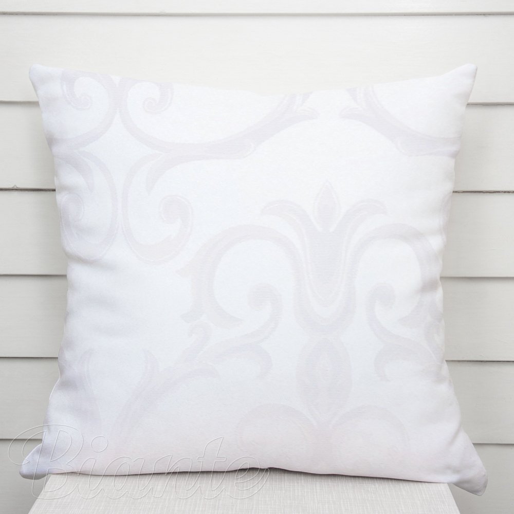 Dekorační povlak na polštář Monako PM-125 Velký zámecký vzor bílý - Biante.cz