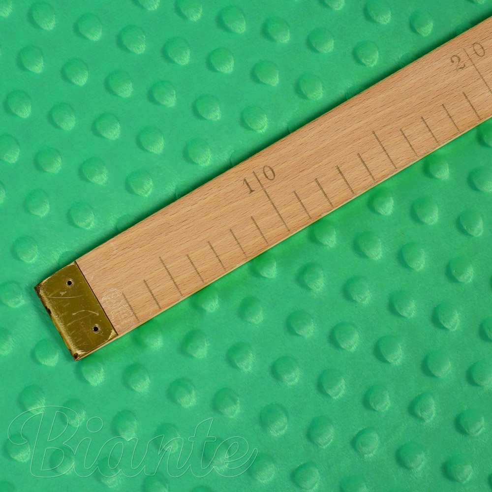 Dětská látka Minky TOP 3D puntíky MKP-054 Sytě zelená - šířka 170 cm - detail 5 - Biante.cz
