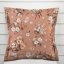 Bavlněný povlak na polštář s lemem Sandra SA-738 Růže a konvalinky na hnědorůžovém - Biante.cz