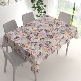 Bavlnený obdĺžnikový obrus Sandra SA-648 Akvarelové kvety na bielom - detail 1 - Biante.sk Bavlnený obdĺžnikový obrus Sandra SA-648 Akvarelové kvety na bielom - detail 1 - Biante.sk