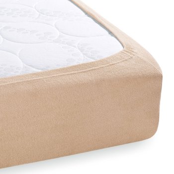 Froté napínací prostěradlo na vysokou matraci FR-033 Béžové - detail 1 - Biante.cz Froté napínací prostěradlo na vysokou matraci FR-033 Béžové - detail 1 - Biante.cz