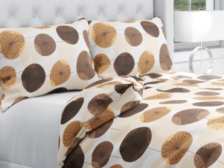 Bavlnené posteľné obliečky Sandra SA-488 Hnedo-béžové designové púpavy - Biante.sk Bavlnené posteľné obliečky Sandra SA-488 Hnedo-béžové designové púpavy - Biante.sk