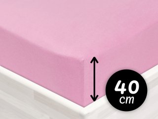 Jersey napínacie prestieradlo na extra vysoký matrac JR-008 Ružová lila - Biante.sk Jersey napínacie prestieradlo na extra vysoký matrac JR-008 Ružová lila - Biante.sk